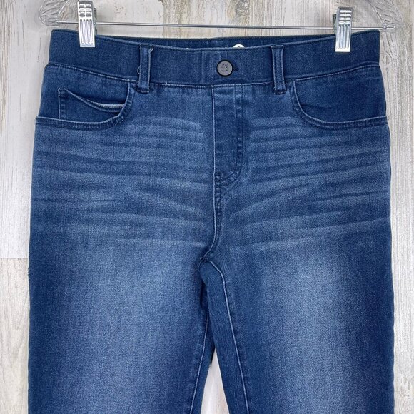 Betabrand Stretch Pull-On Slim Jeans Women's S 4-6 Blue Zip Hem Comfort Pants - Picture 2 of 14